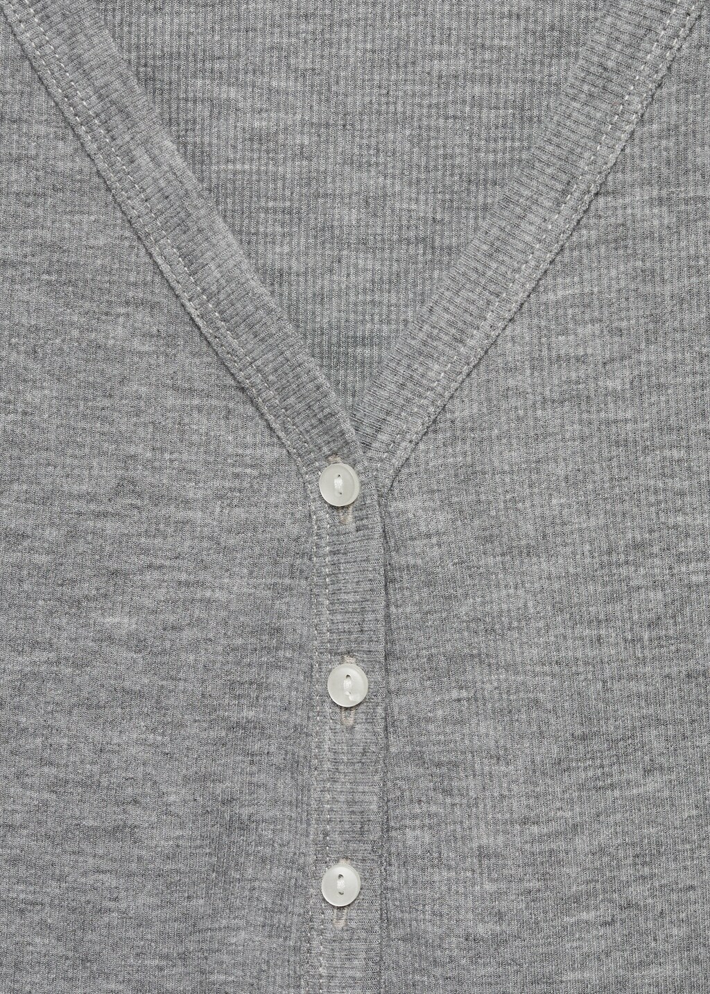 Rib-knit nightgown - Vanilla