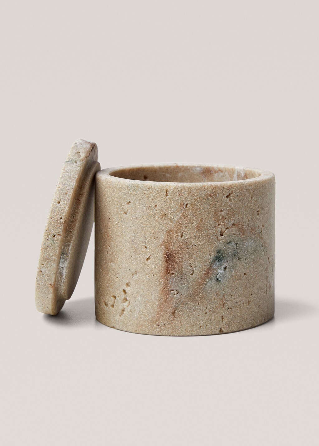 Small stone effect resin bath jar - Light/Pastel Grey