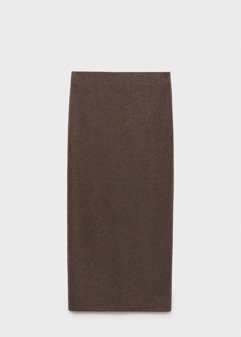Slit knitted skirt - Brown