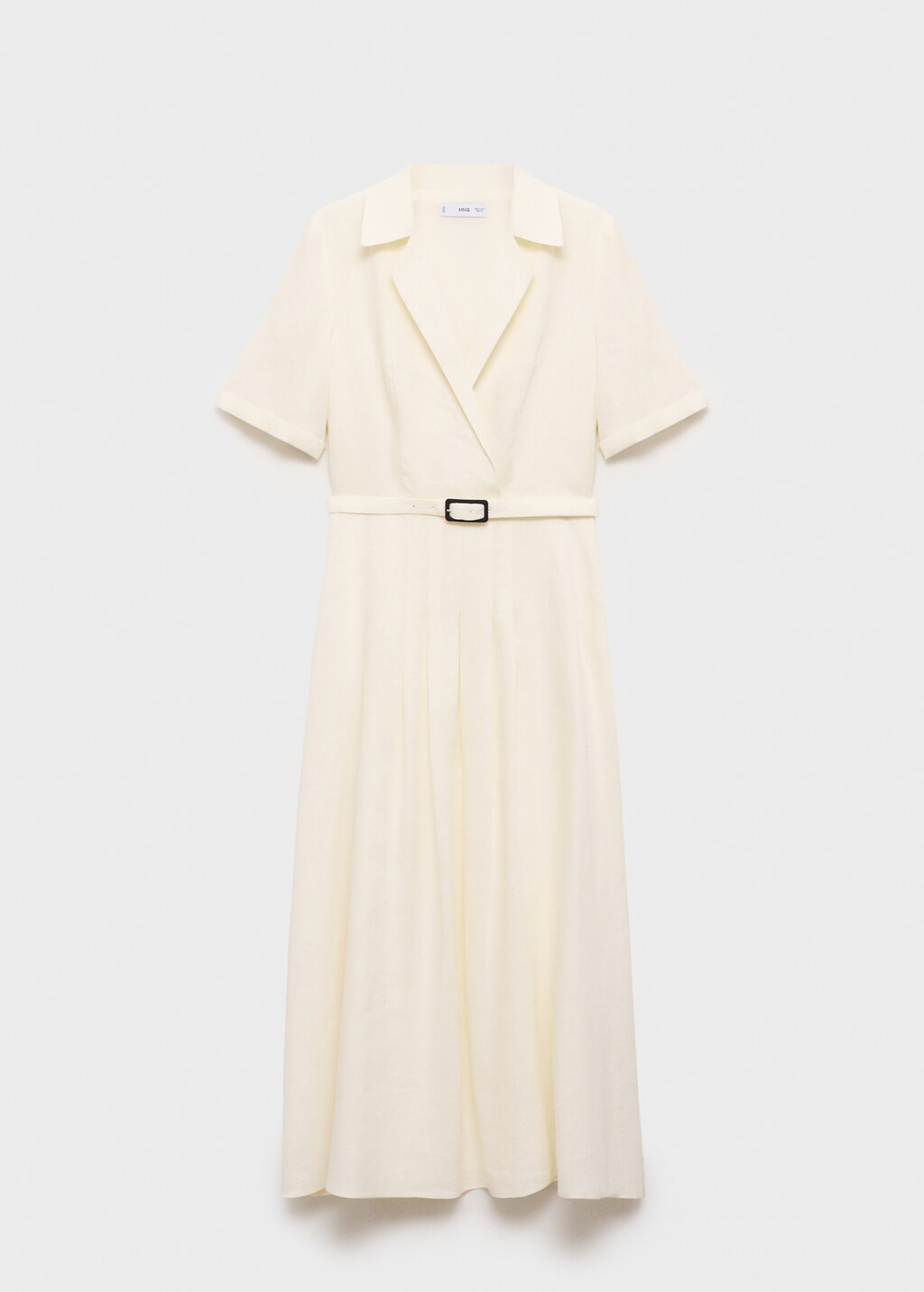 Belt linen dress - Green