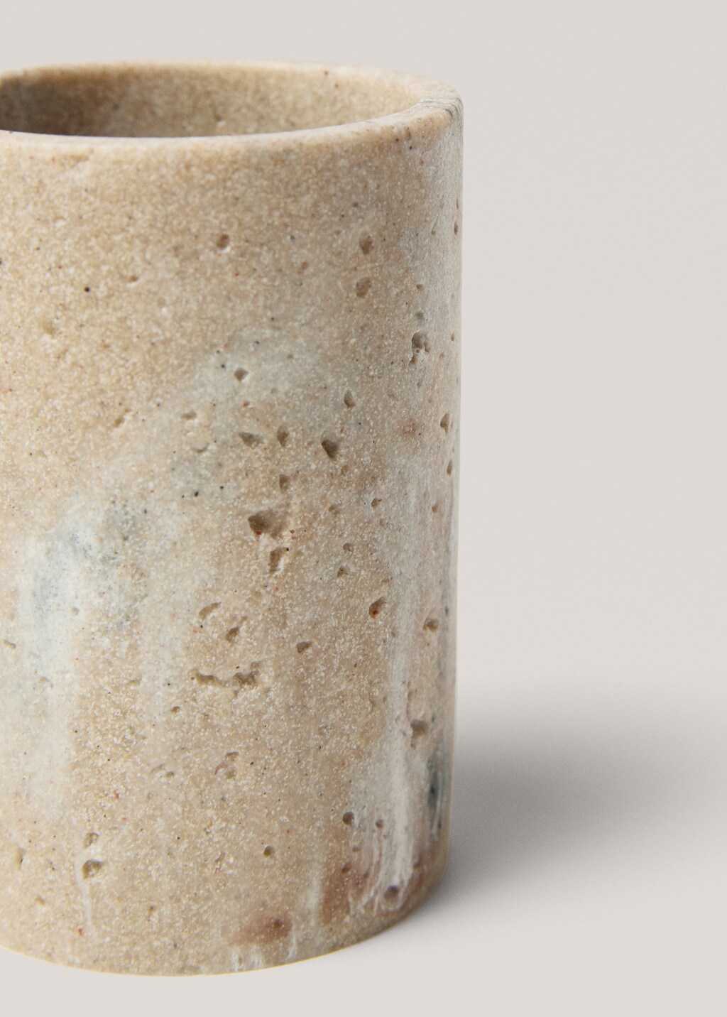 Brush holder stone - Light/Pastel Grey