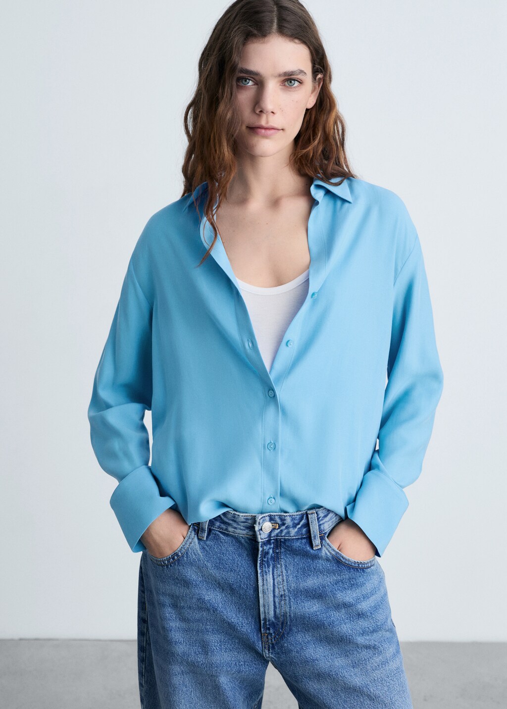 Lyocell fluid shirt - Off White