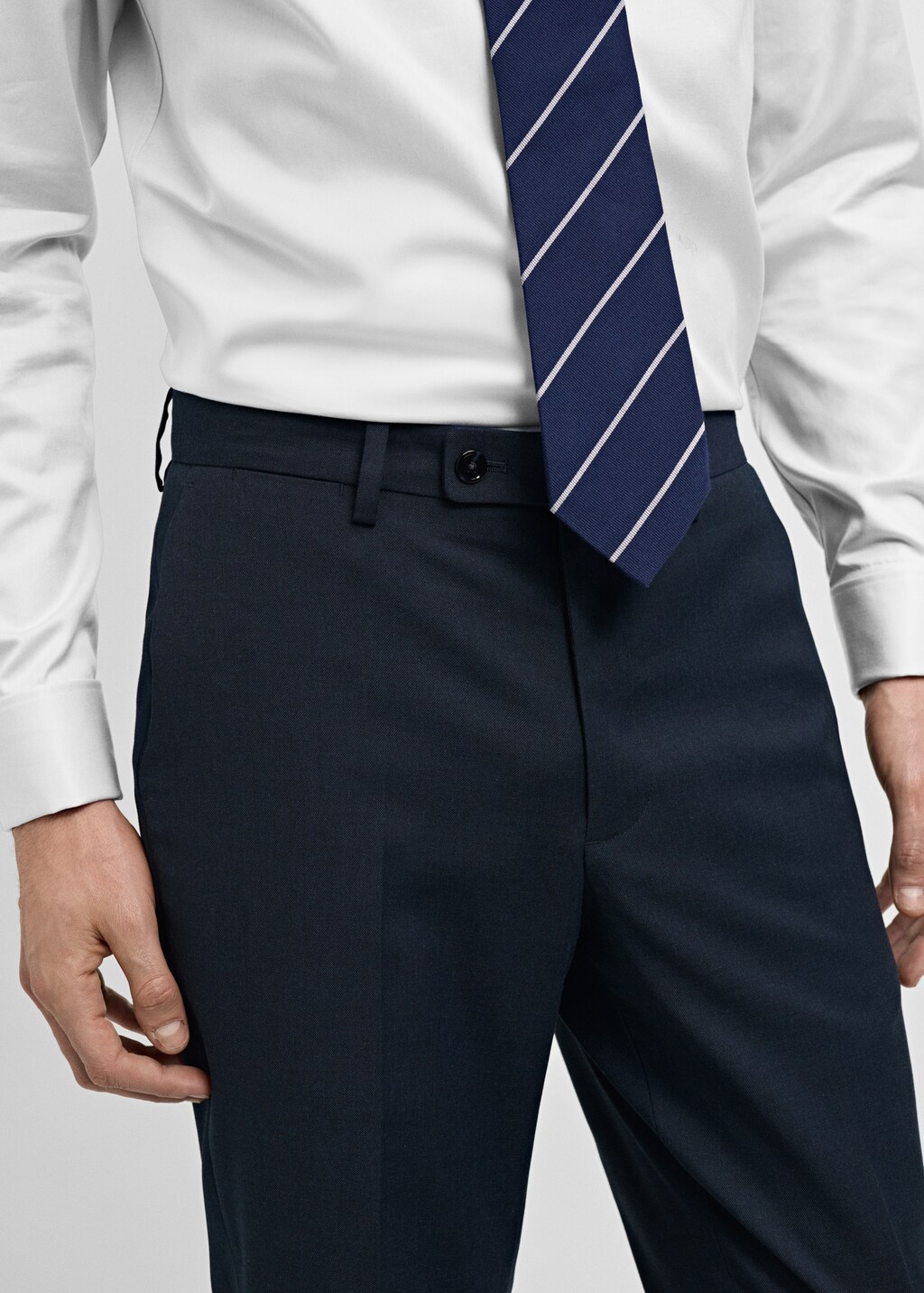 Milan slim-fit suit trousers - Grey