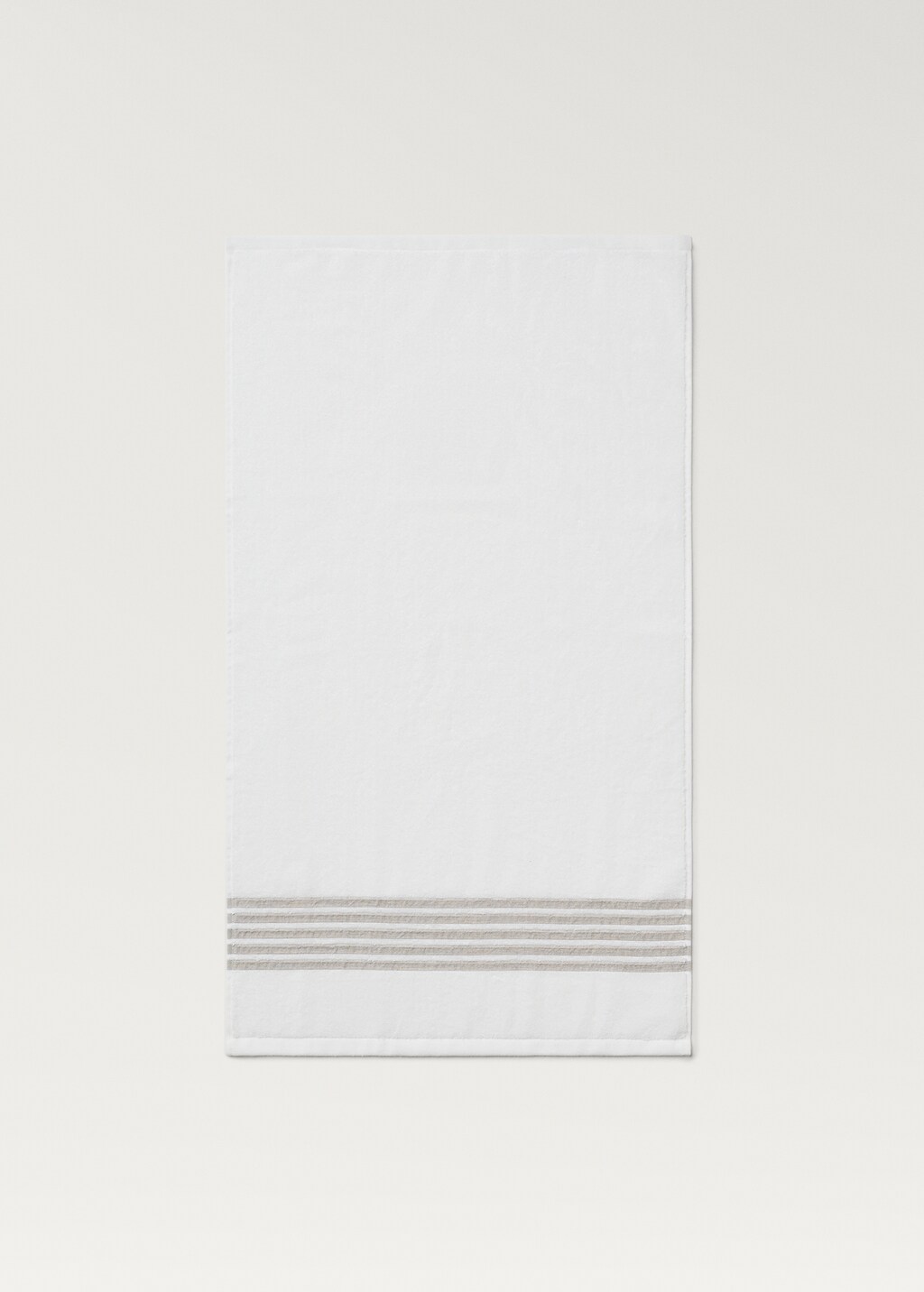 Bath towel with contrasting trim - Off White