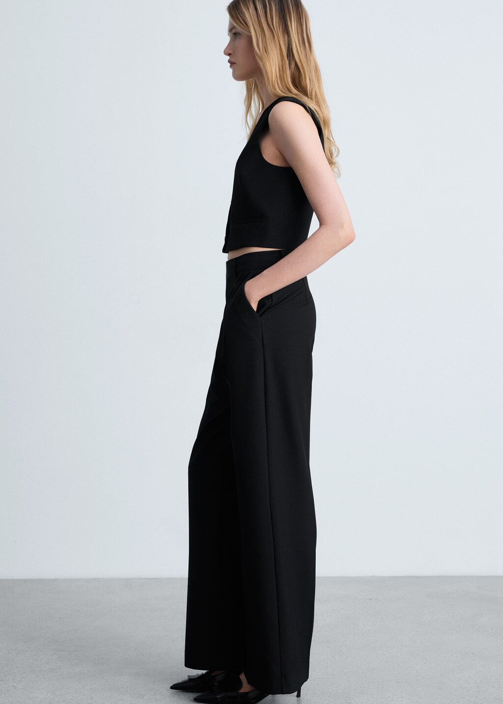 Straight suit trousers - Grey