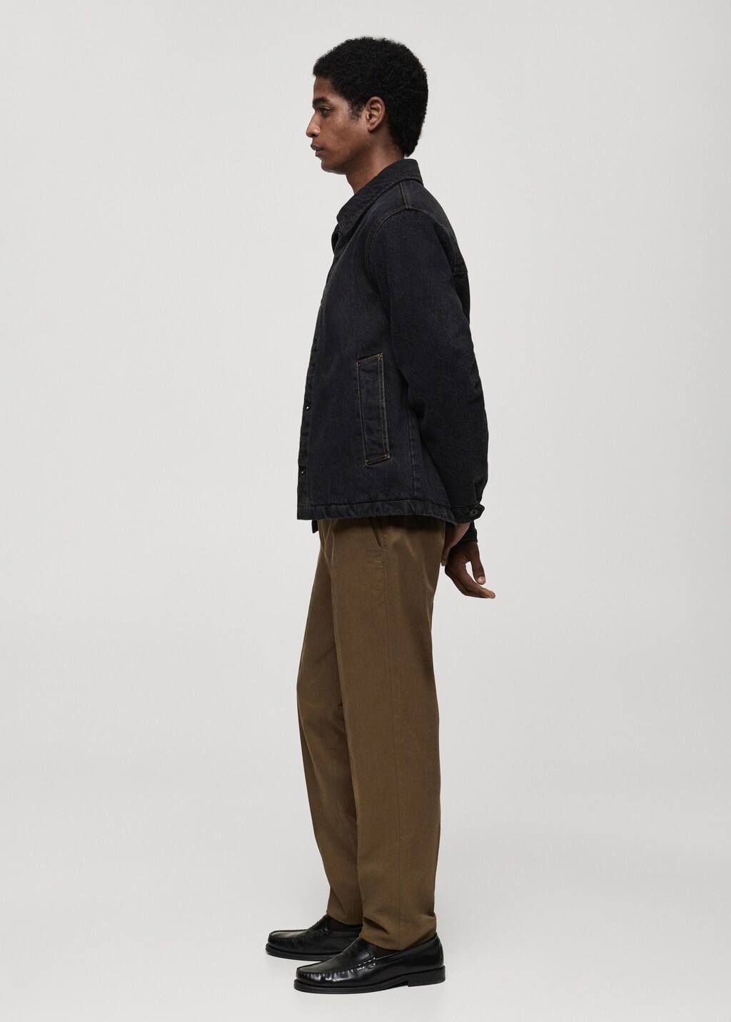 Dark-wash denim jacket - Open Grey