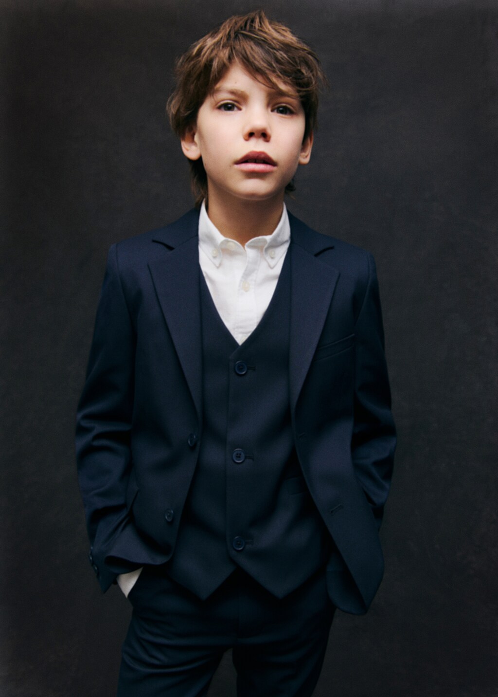 Slim-fit suit jacket - Dark Navy