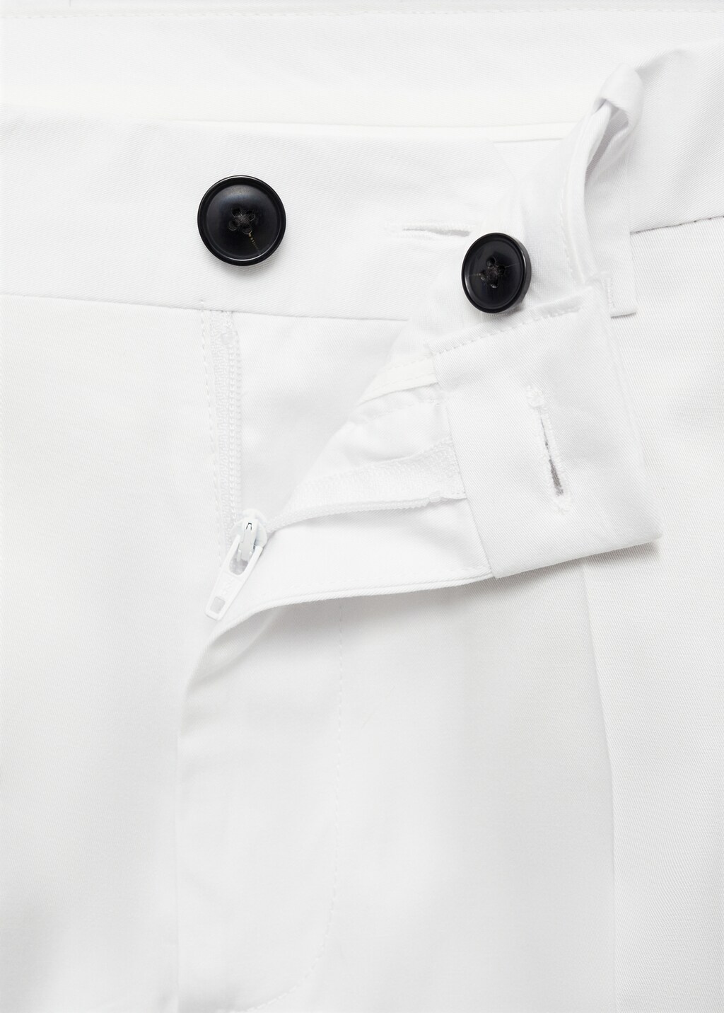 Regular fit structure cotton trousers - Beige