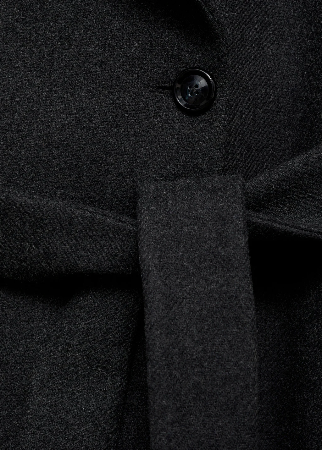 Woollen coat with belt - Grey