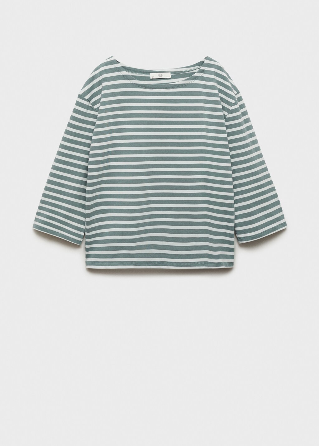 Woven cotton striped t-shirt - Lilac