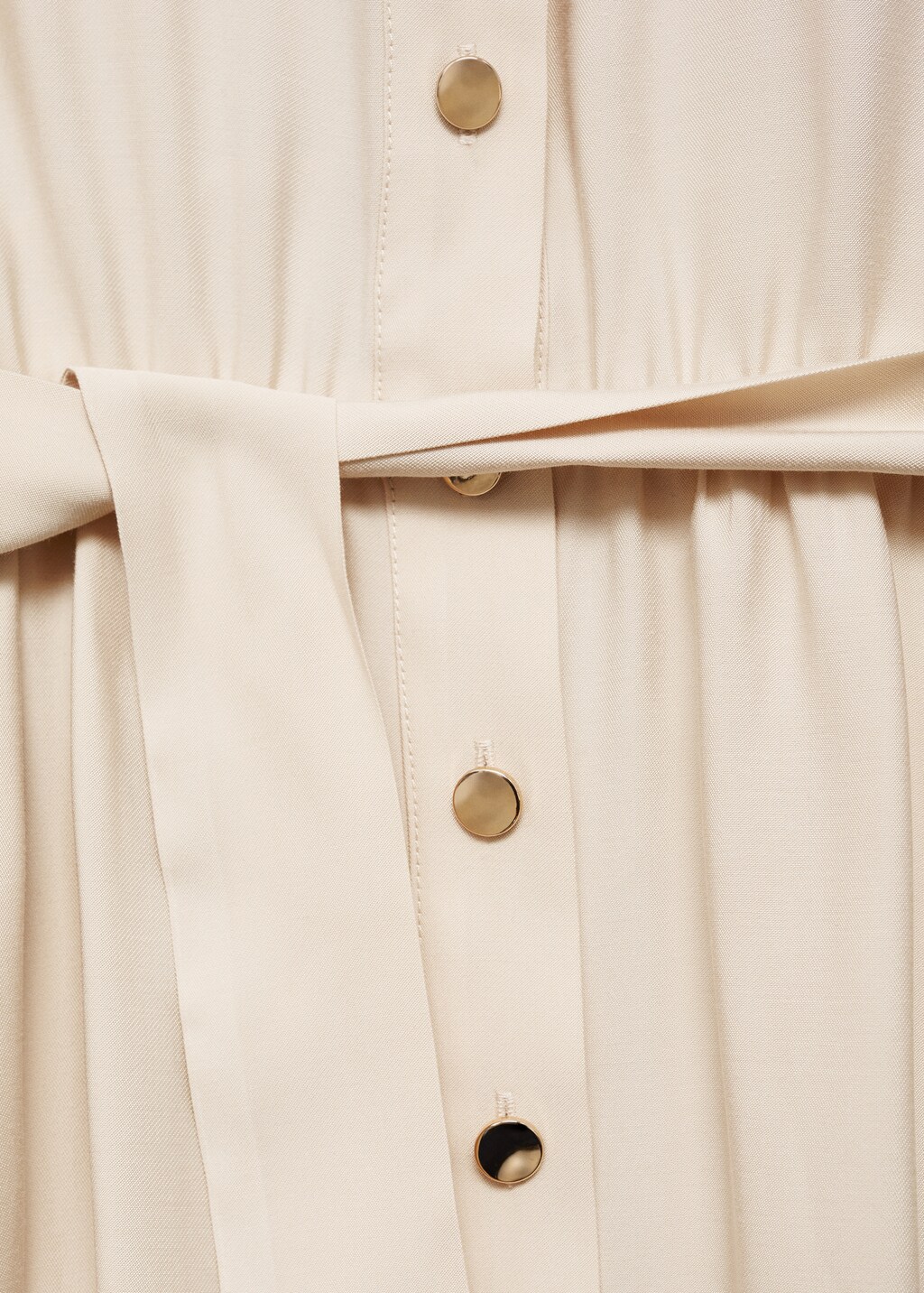 Belt shirt dress - Beige