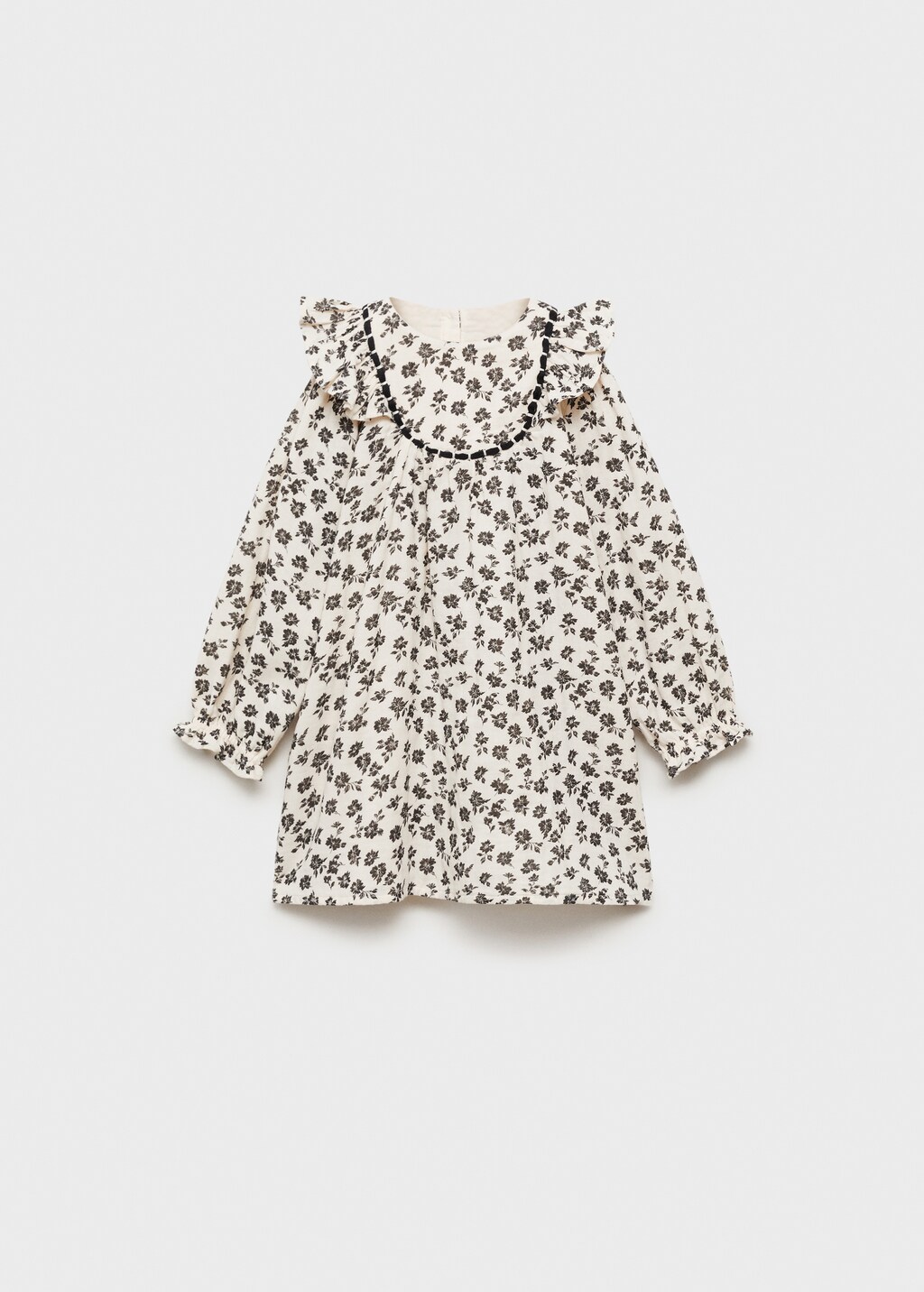 Printed cotton dress - Ecru