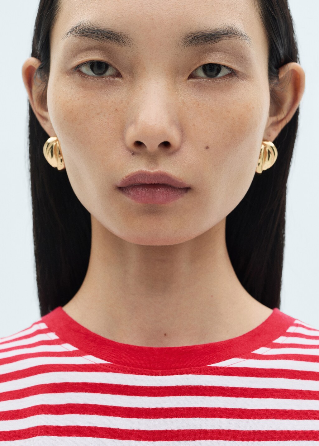 Striped cotton T-shirt - Navy