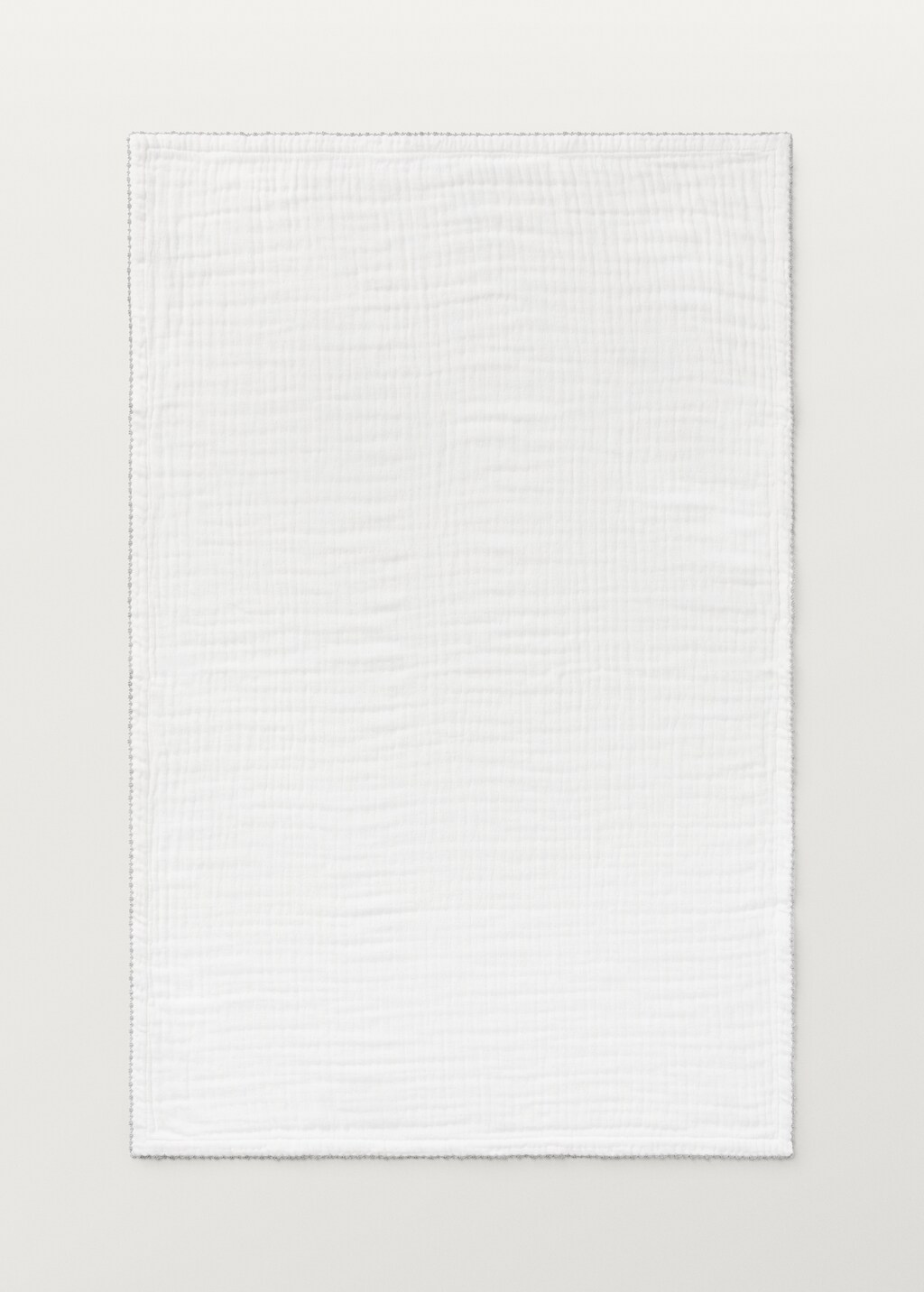Children's blanket with contrasting finish - White