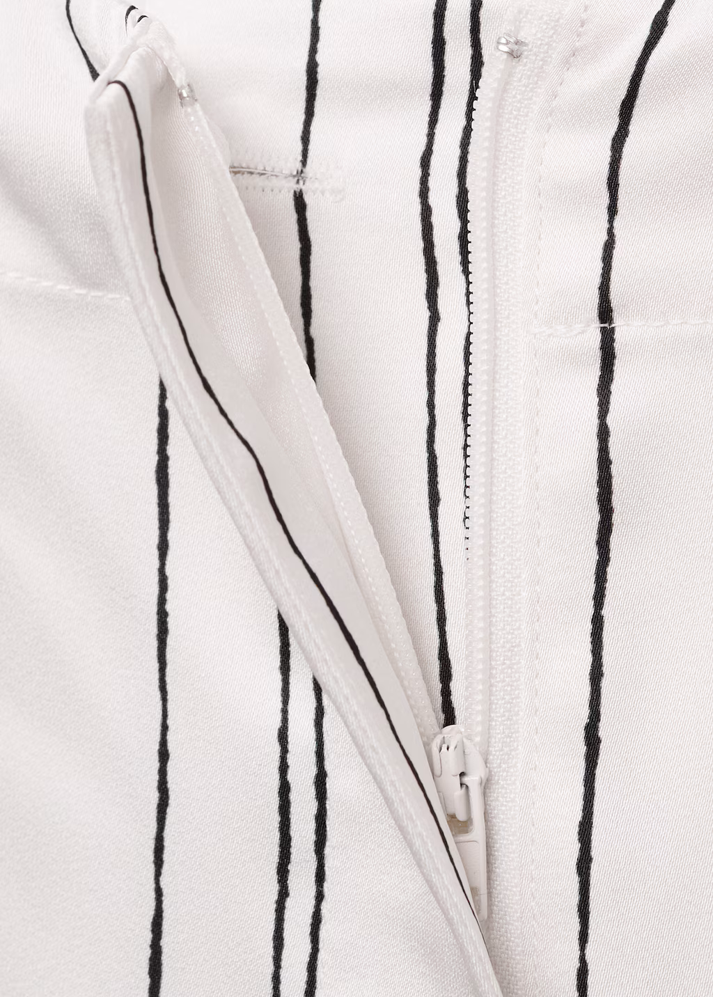 Straight striped trousers - White