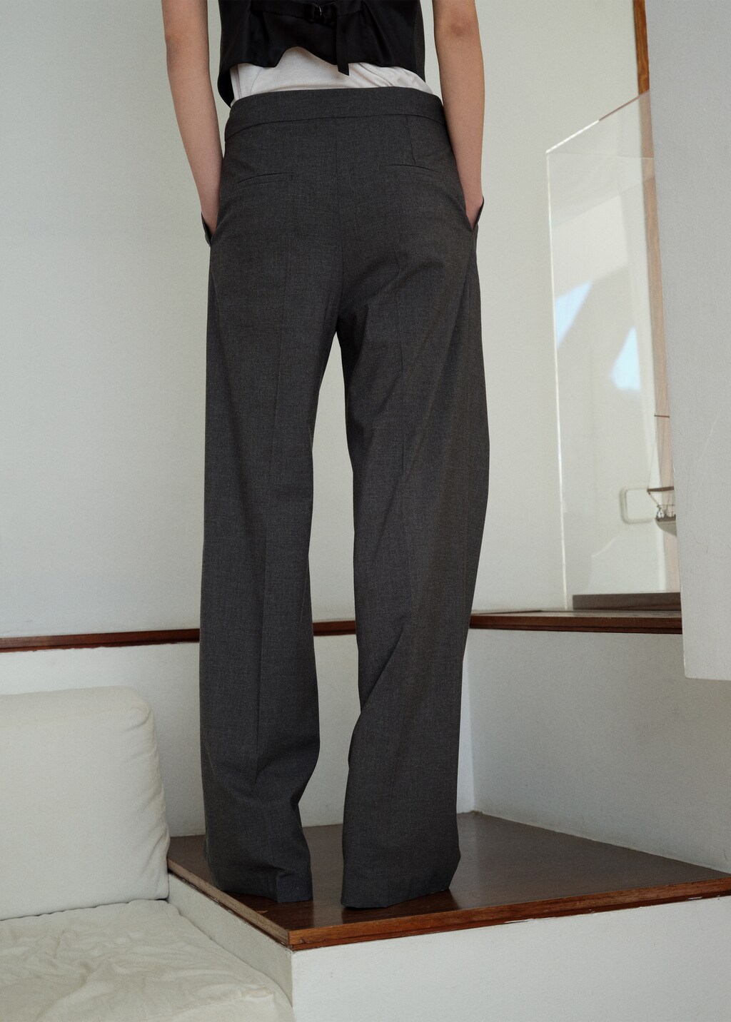 Straight-fit suit trousers - Grey