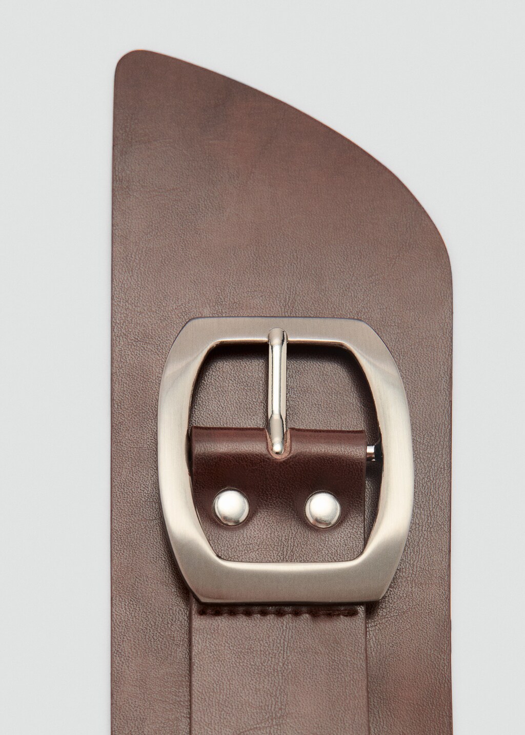 Leather obi belt - Chocolate