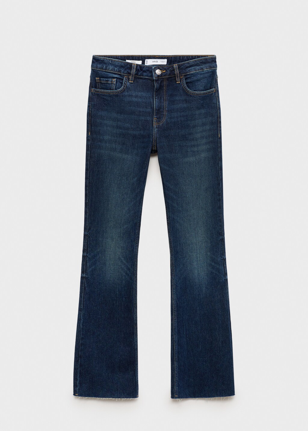 Fiona flared mid-rise jeans - Black denim