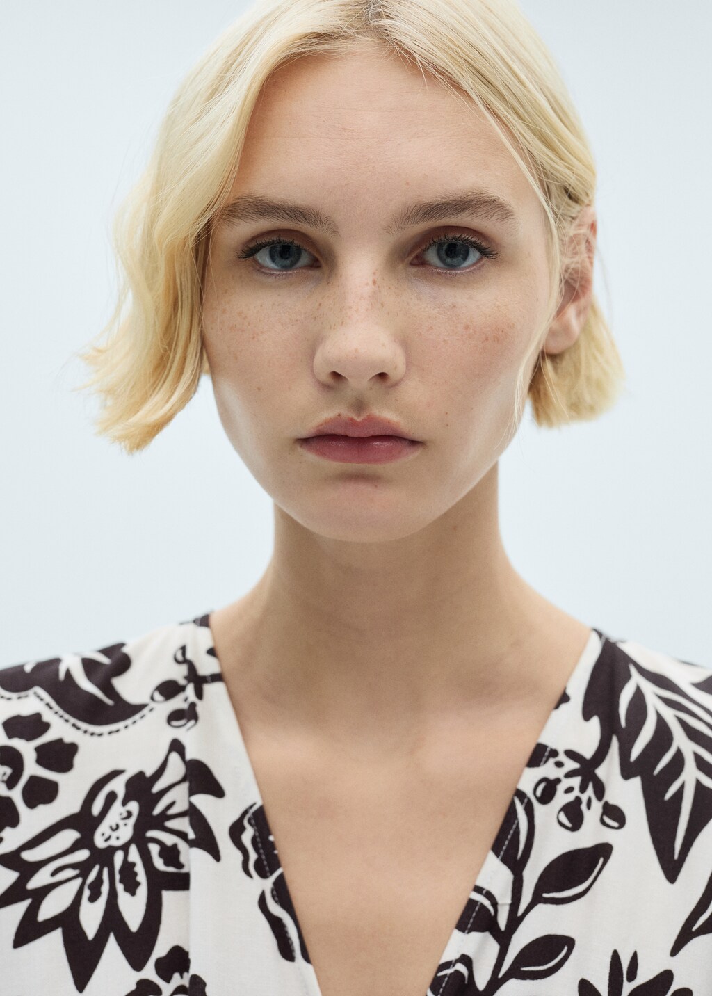 Belt printed jumpsuit - White