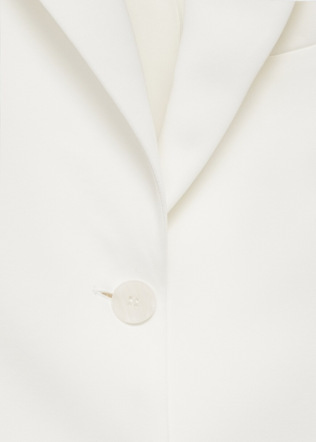 Straight button suit blazer - White
