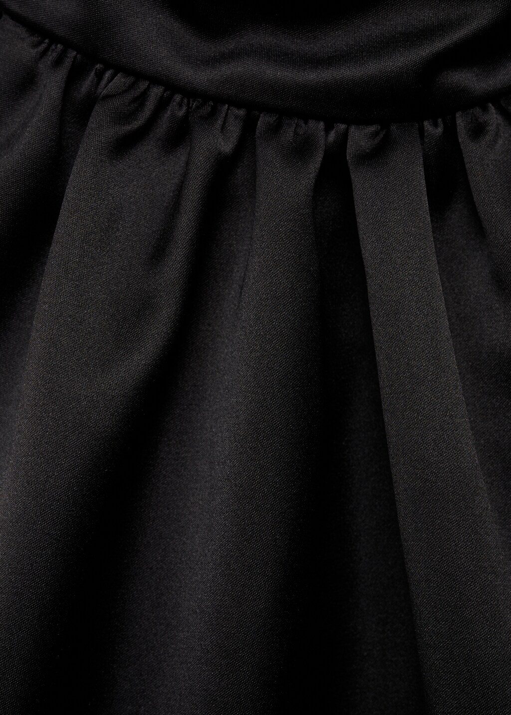 Balloon-effect halter-neck top - Black