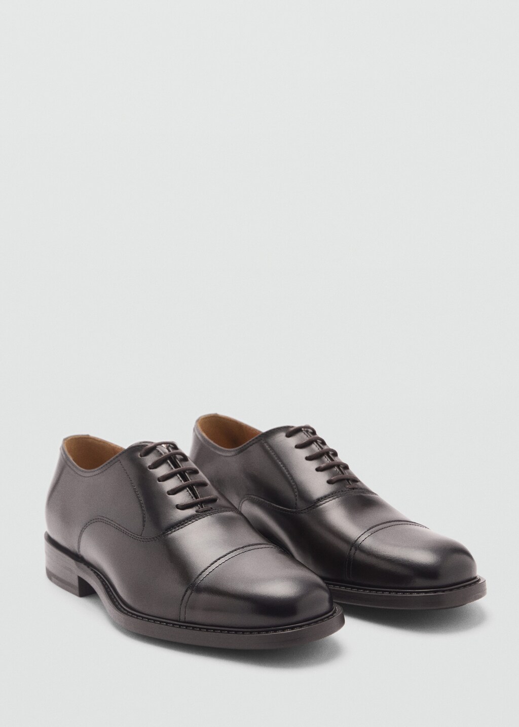 Oxford style leather shoe - Black