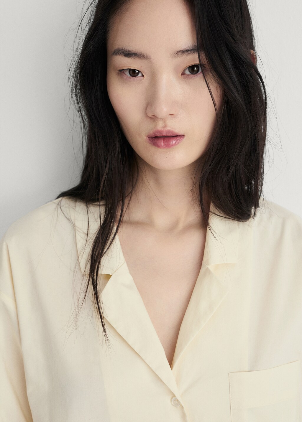 Garment-washed cotton shirt - Lilac