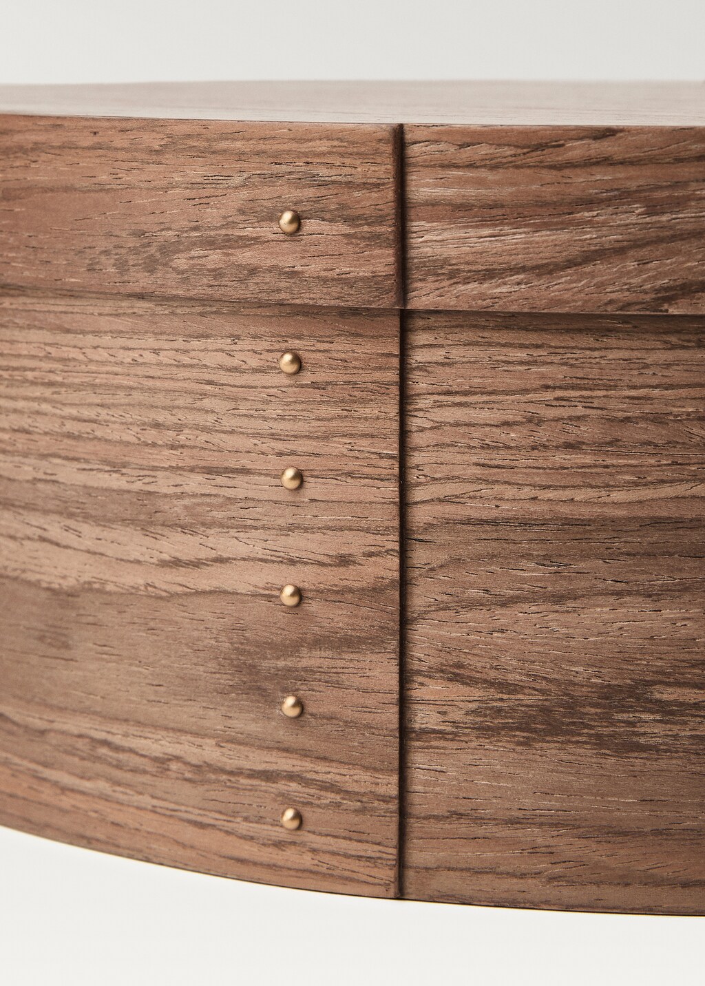 Medium oval wooden box - Sand