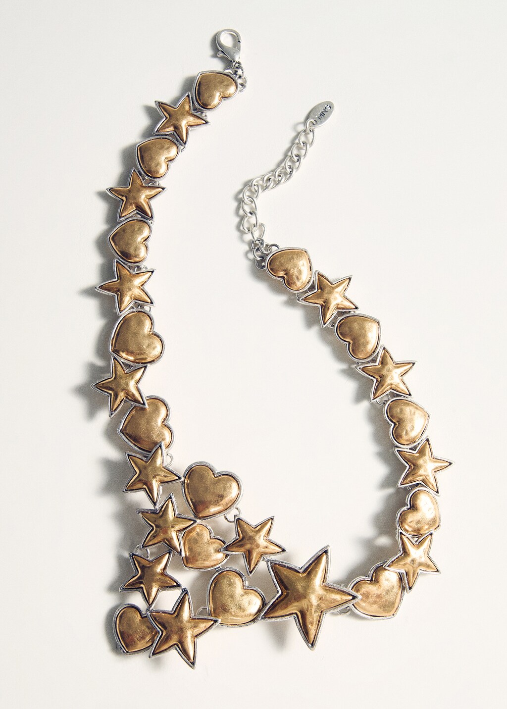 Combined-shapes necklace - Gold