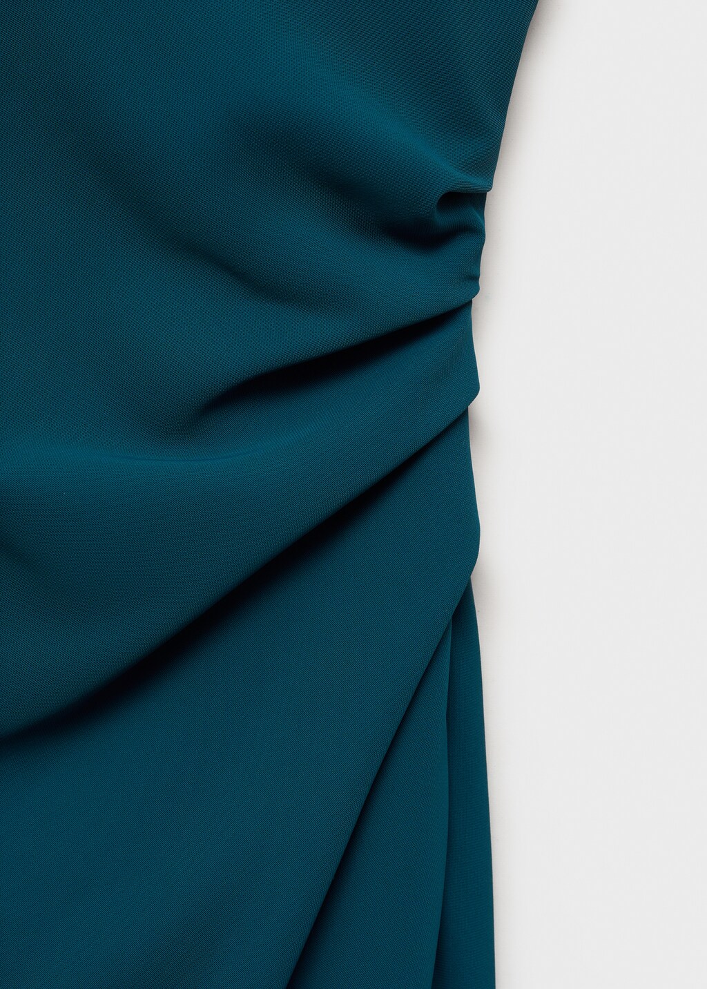 Ruched midi dress - Petrol Blue