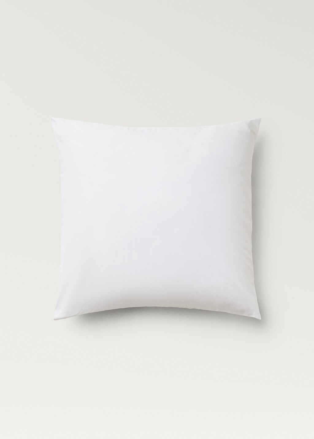 Cotton percale pillowcase, 60x60 cm - White