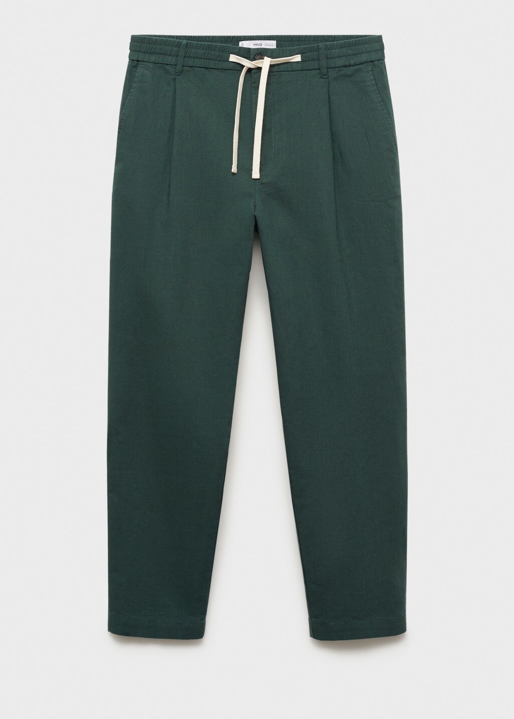 Slim-fit trousers with drawstring - Beige