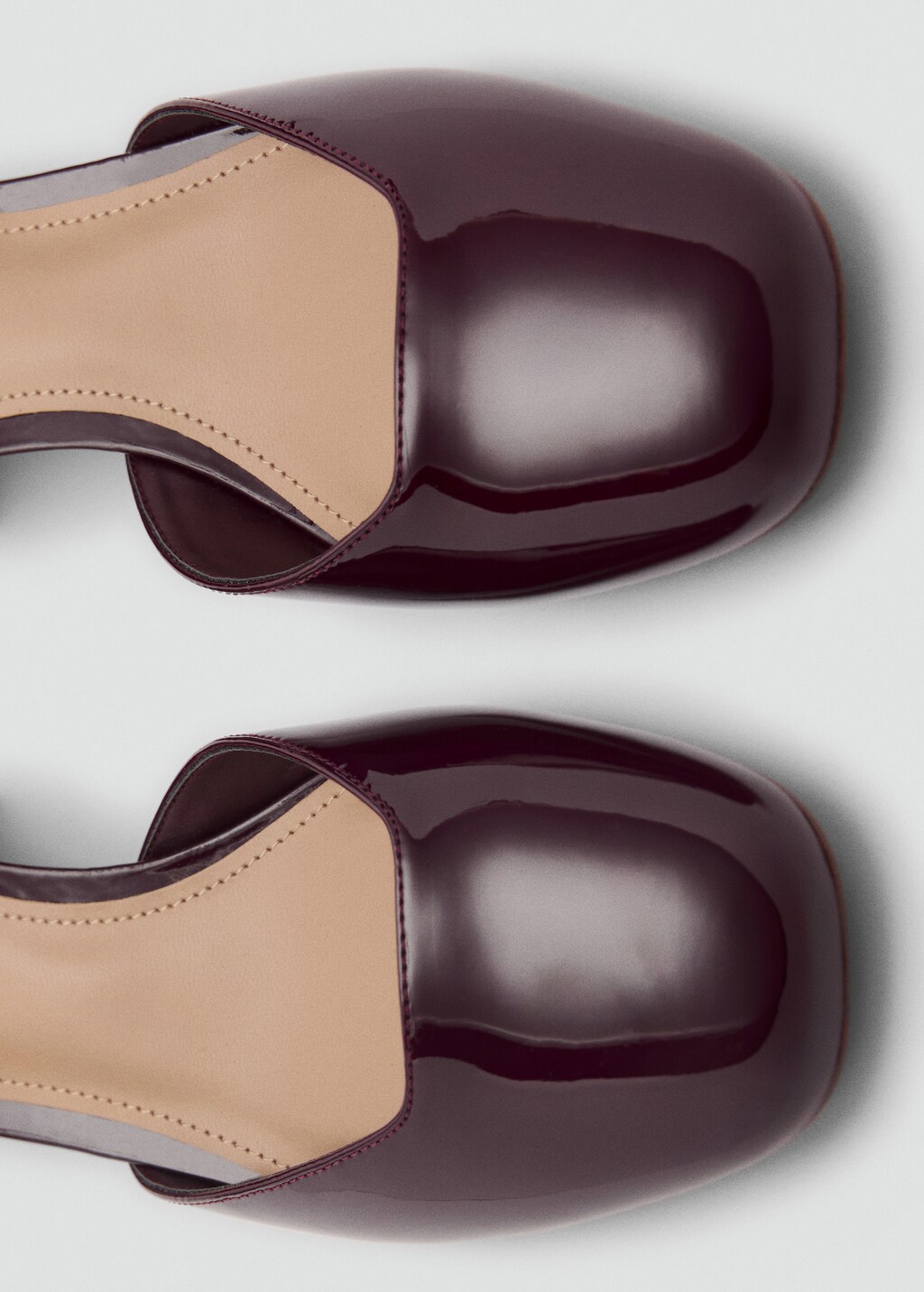 Patent heeled shoes - Burgundy