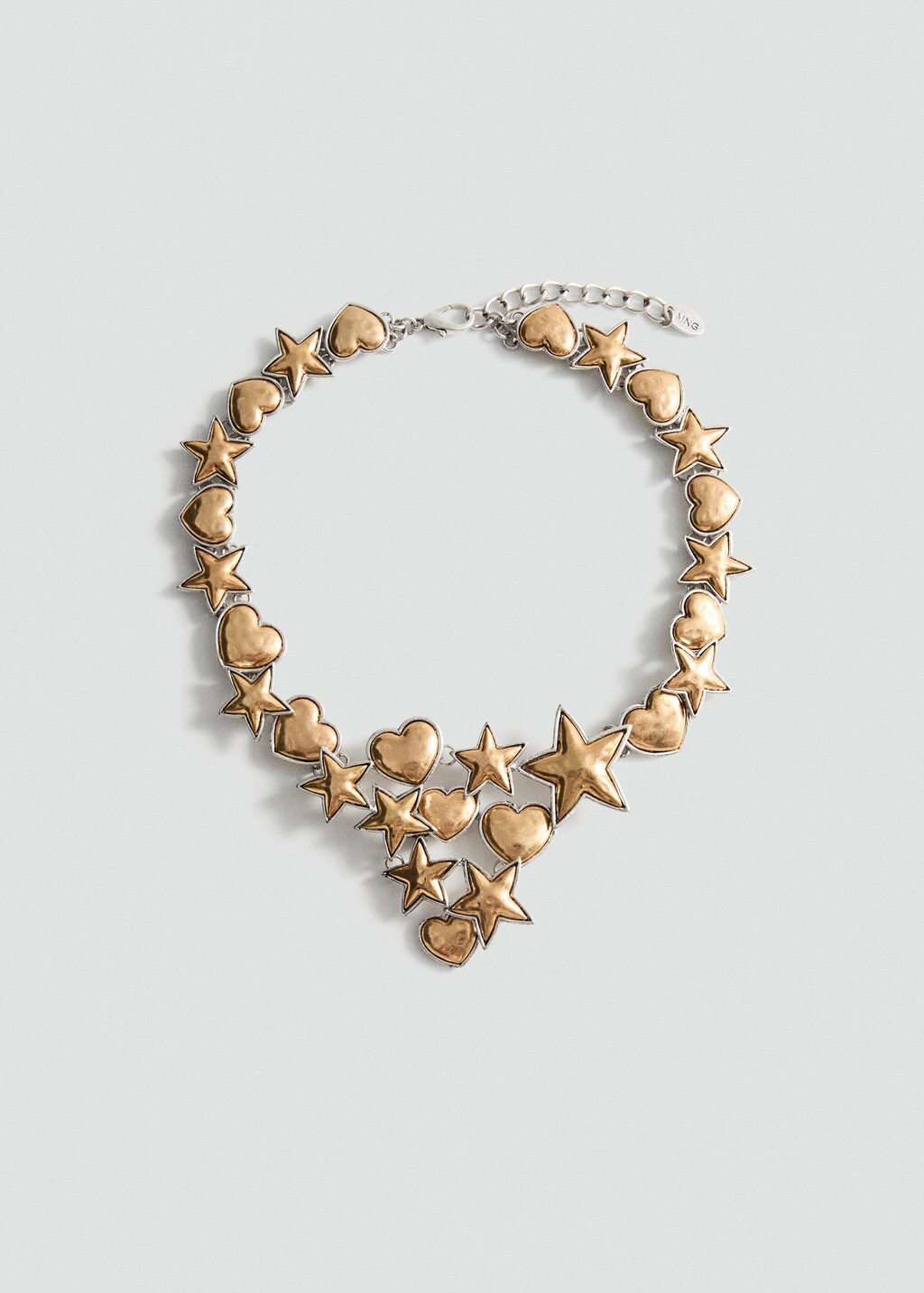 Combined-shapes necklace - Gold