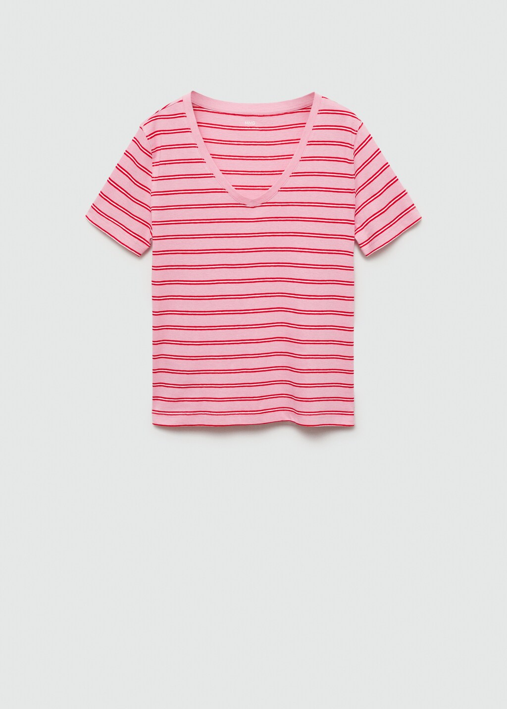 V-neck cotton T-shirt - Black