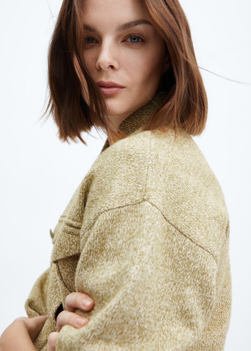 Pocket knit jacket - Green