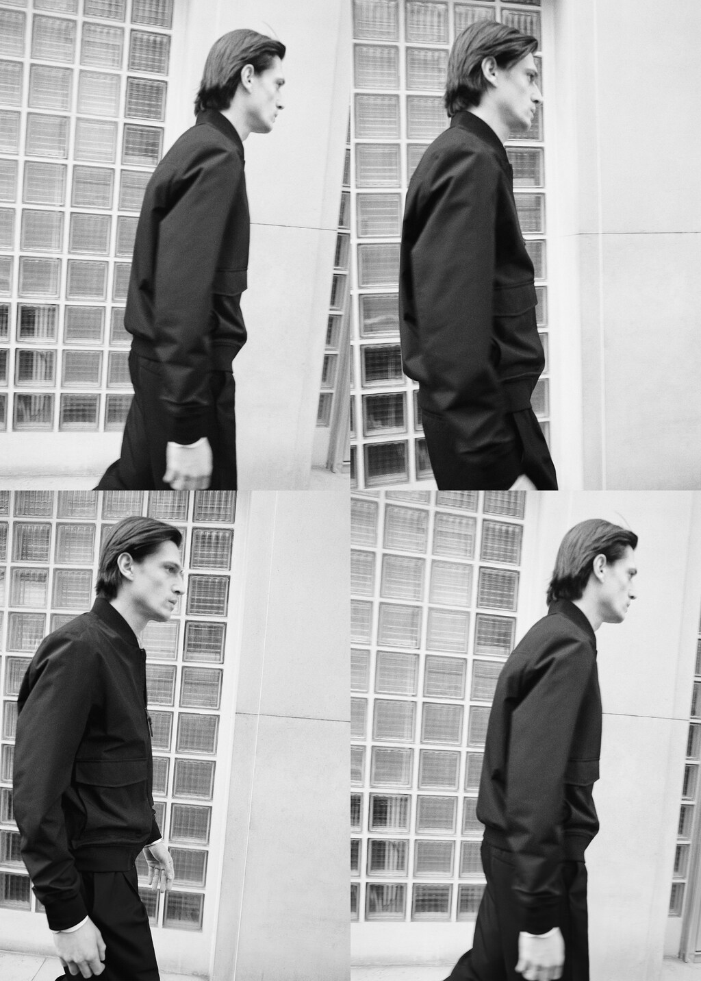 Water-repellent bomber jacket with pockets - Night Blue