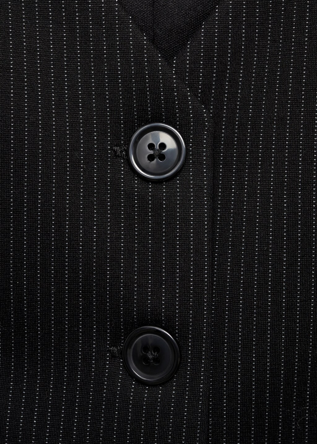 Pinstriped suit waistcoat - Black