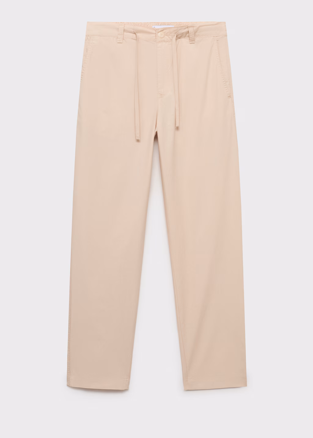 Cotton pants with adjustable drawstring - Dark Green