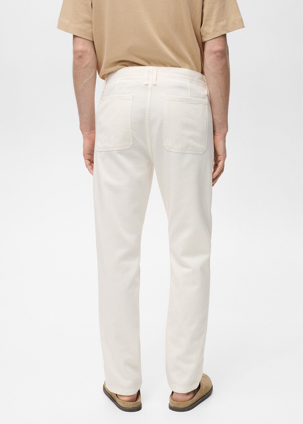 Lyocell regular-fit jeans - Beige