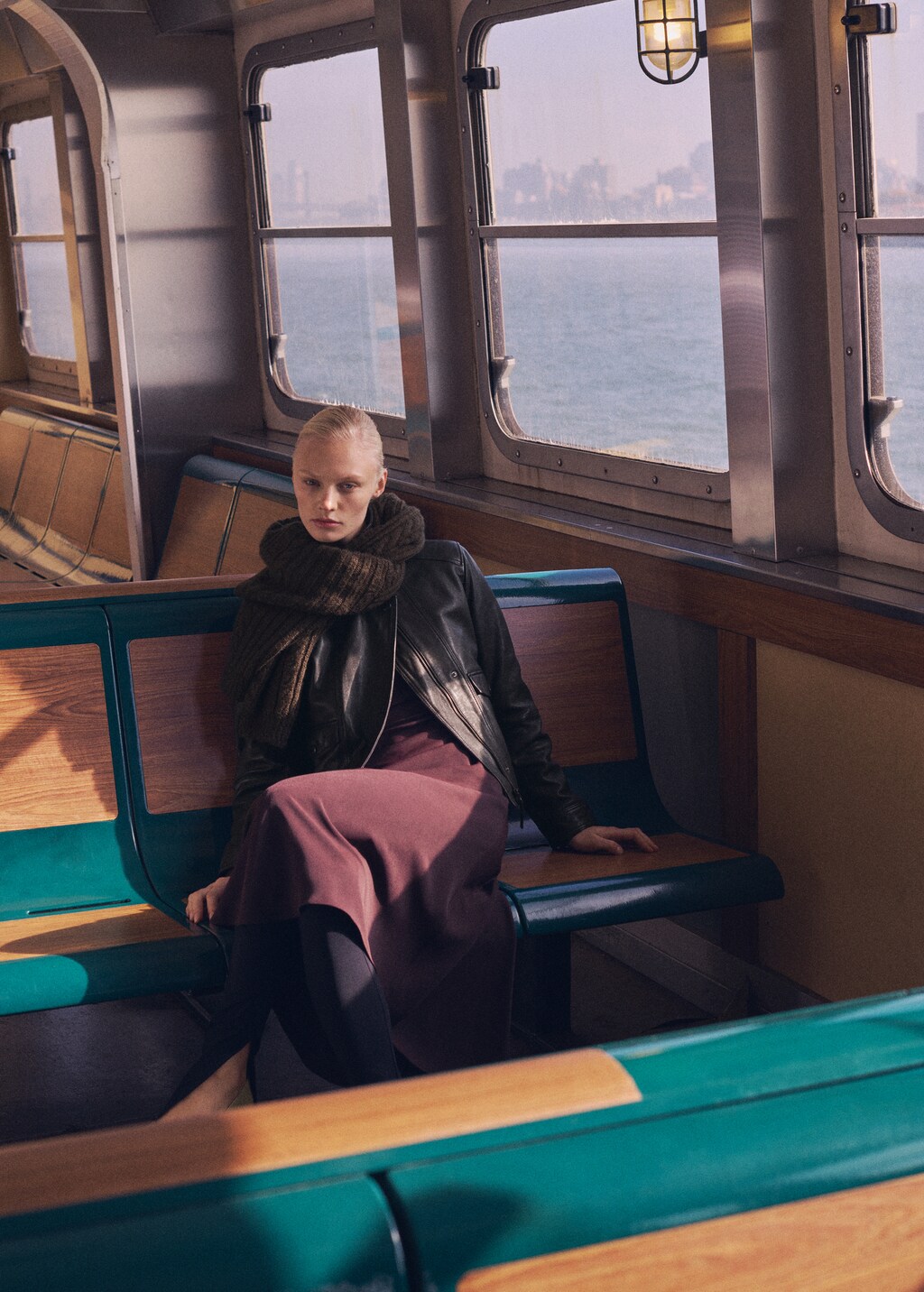 Pockets leather jacket - Brown