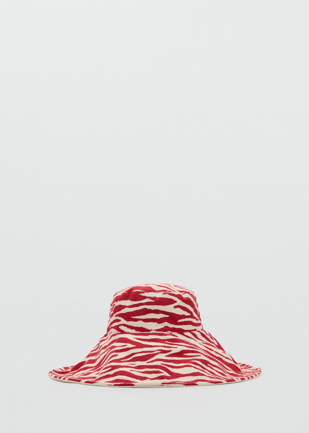 Reversible zebra bucket hat - Red