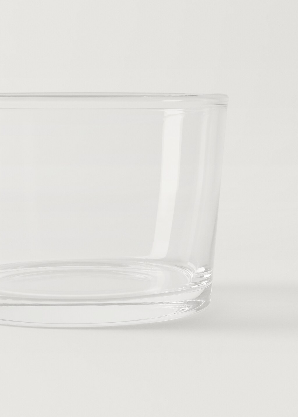 Plain low glass tumbler - Ice Grey