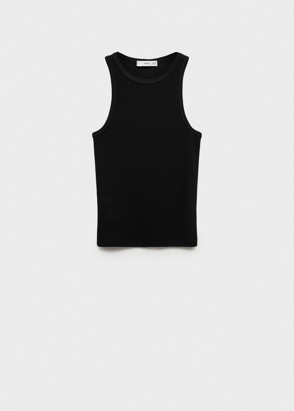 Fine ribbed knit top - Ecru