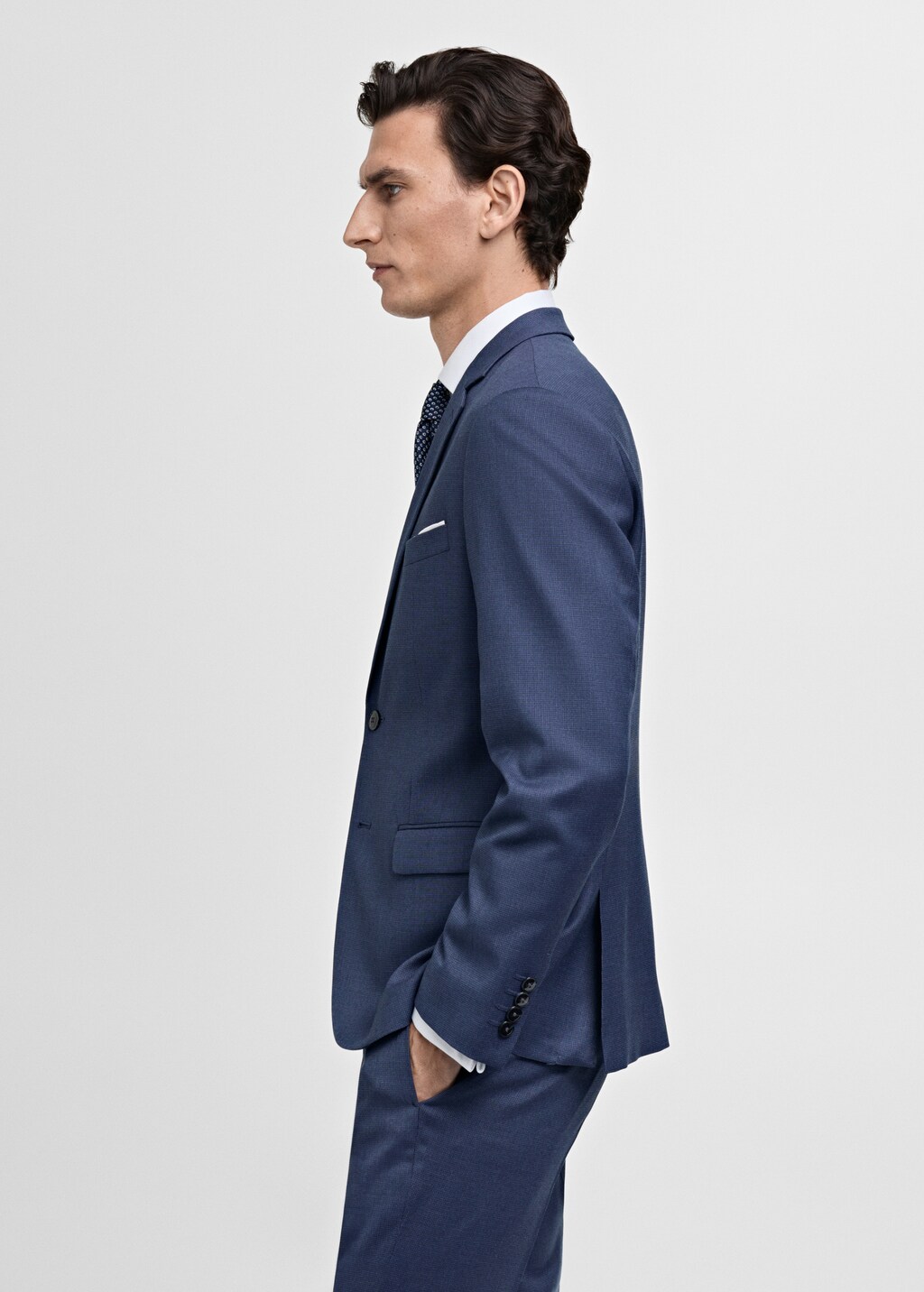 Super slim-fit suit jacket in stretch fabric - Grey