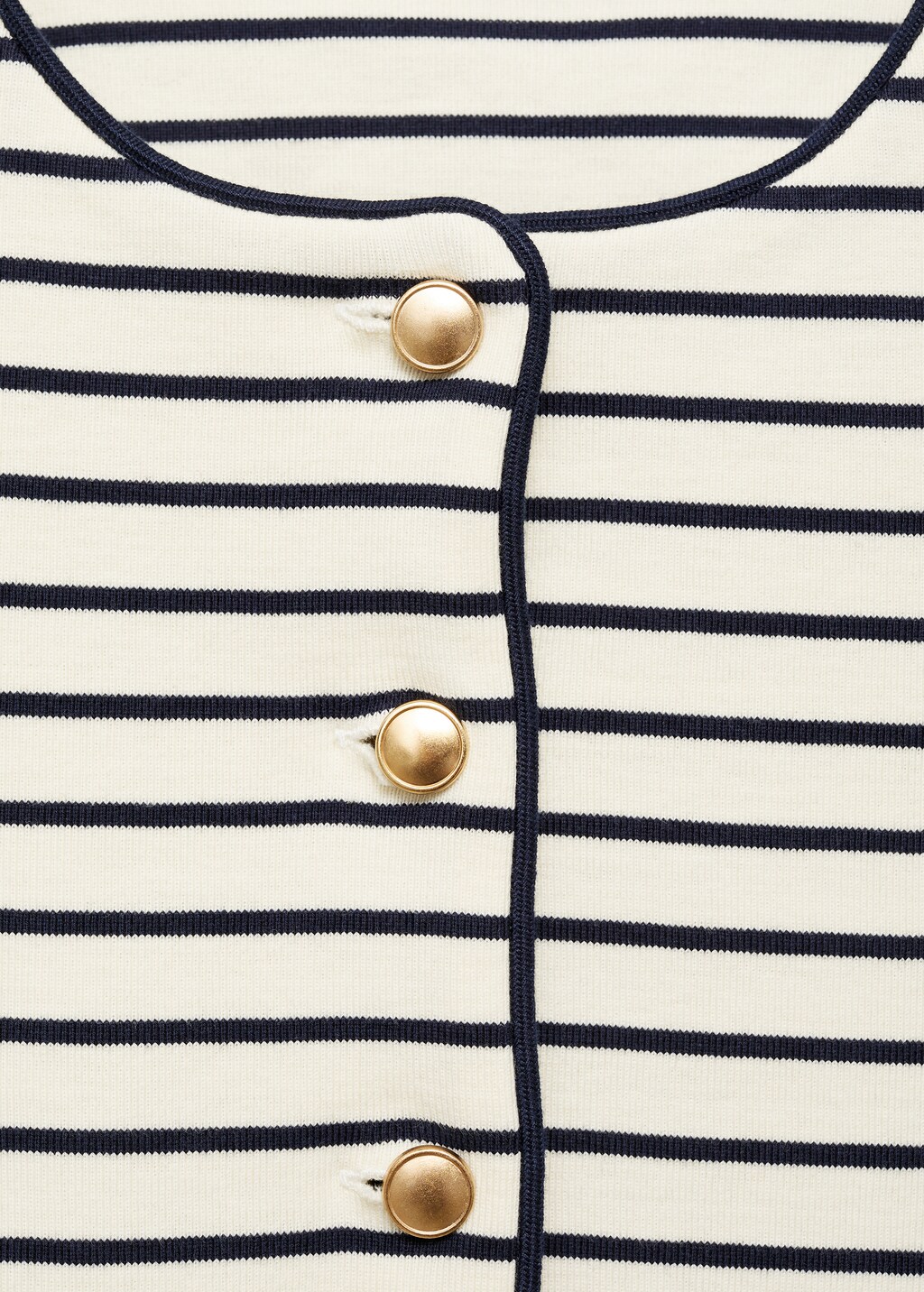 Stripped knit cardigan - Dark Navy