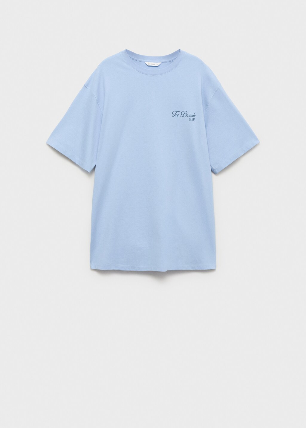 Message cotton T-shirt - Sky Blue