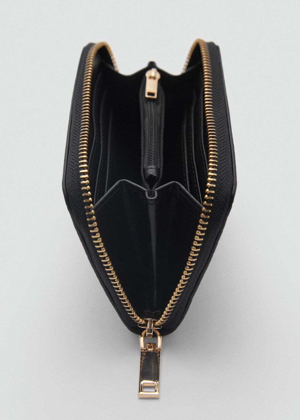 Coco leather effect wallet - Black