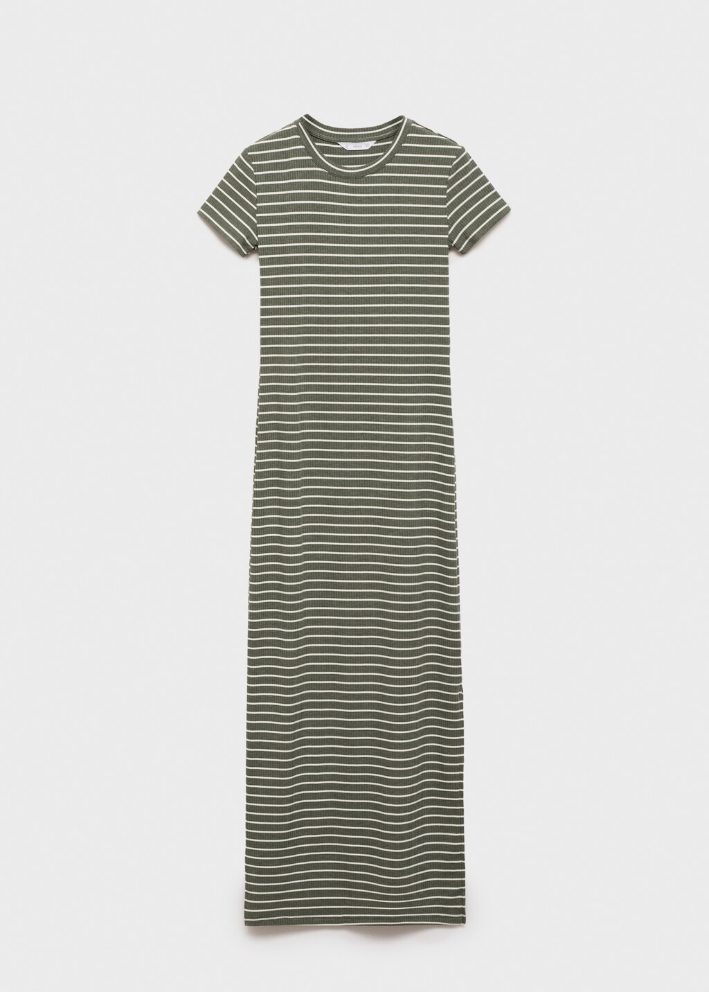 Striped long dress - Khaki
