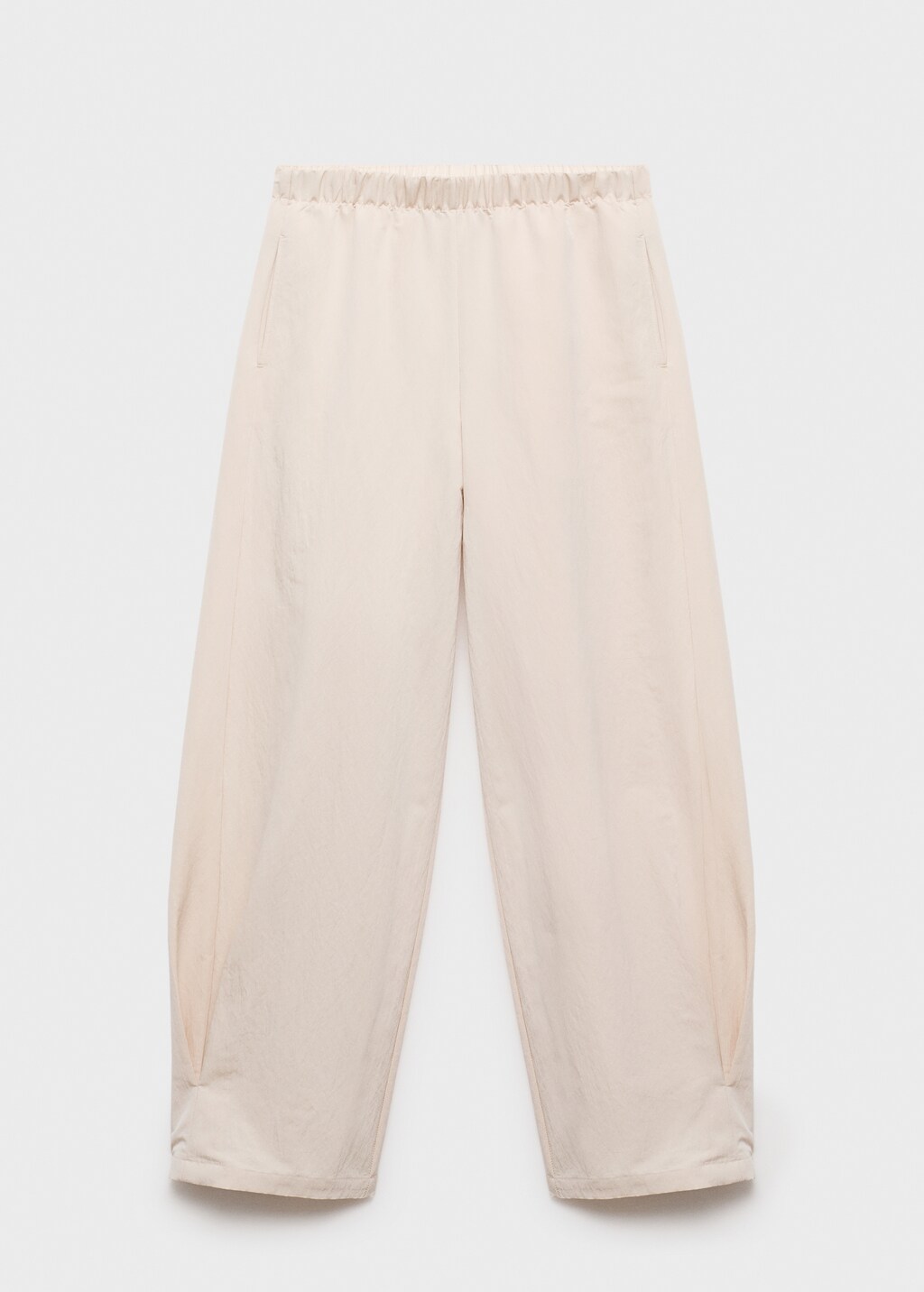 Pleated jogger trousers - Ecru